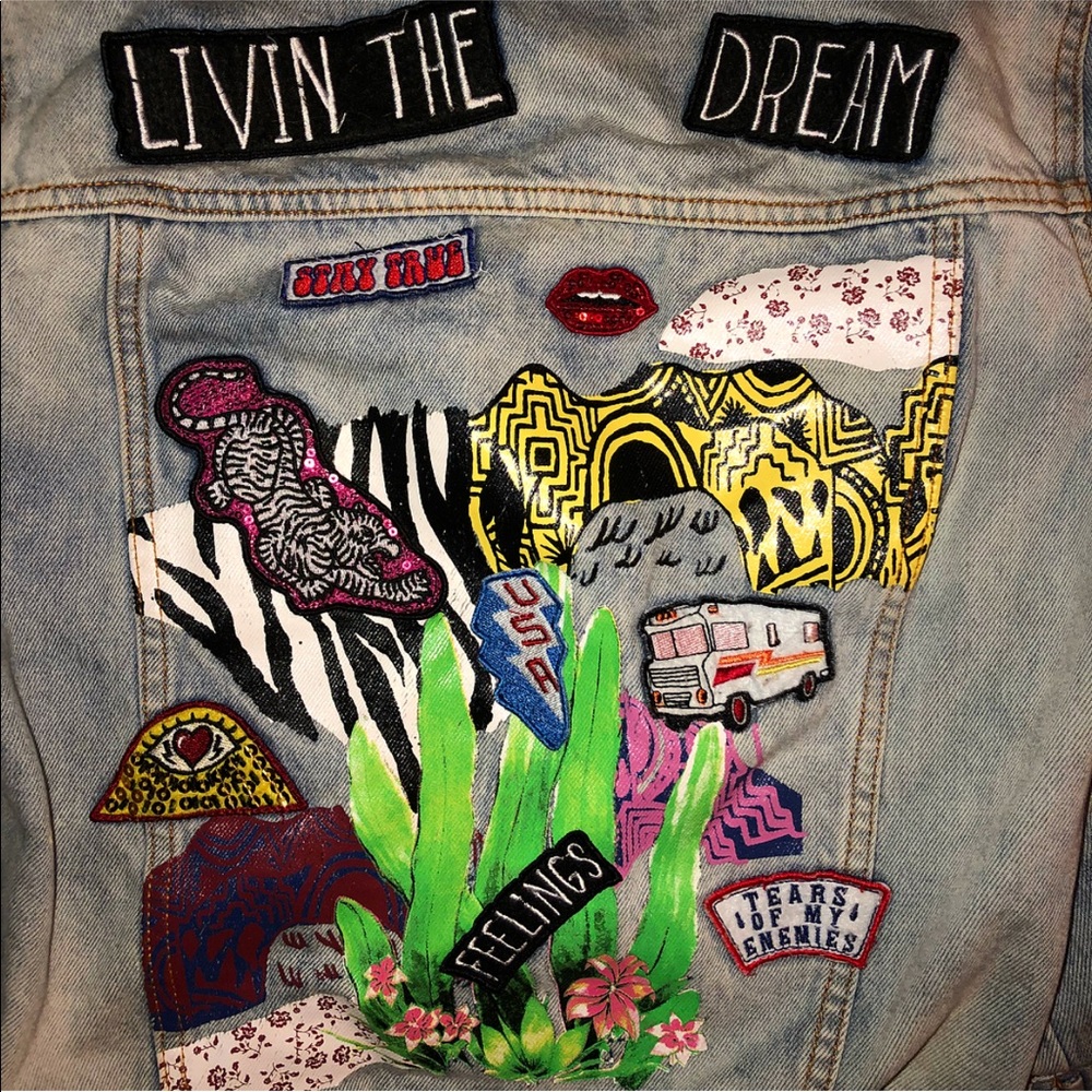 Patched Denim Jacket